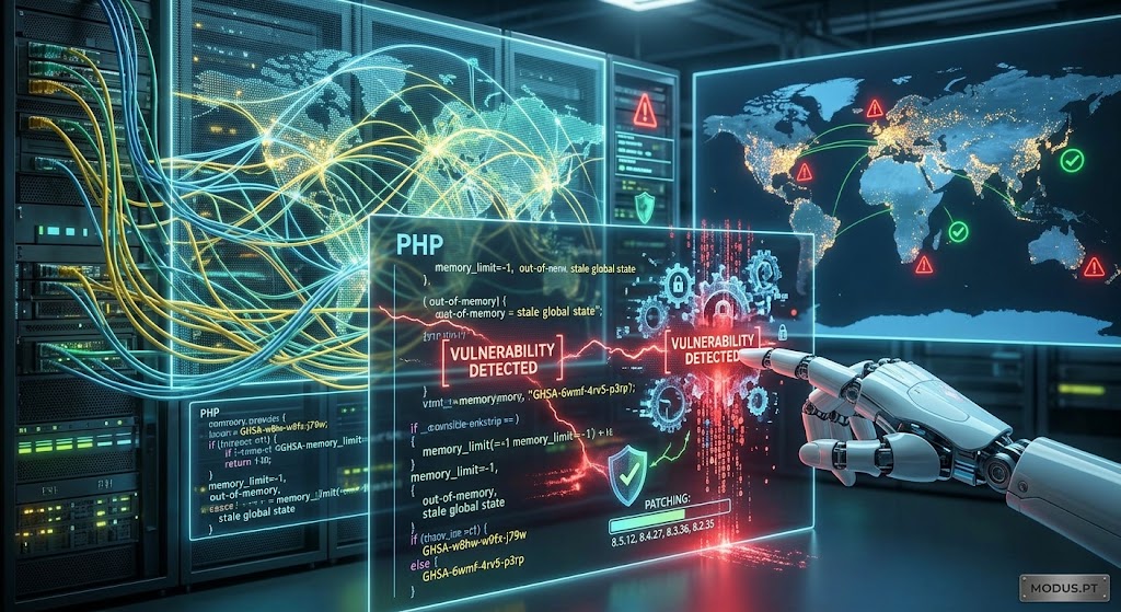 Uma das vulnerabilidades mais críticas dos últimos anos surpreendeu a comunidade internacional de tecnologia. Descoberta com o auxílio de ferramentas de Inteligência Artificial, a falha afeta a linguagem de programação PHP — a base estrutural de cerca de 70% de todos os sites do mundo.